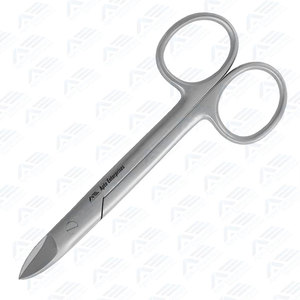 Stainless Steel Curved <b>Saw</b> Edge Scissors Crown Dental Surgical Instruments Best Quality Crown Bee Scissors 120mm Manual <b>Power</b> - Product Image 4