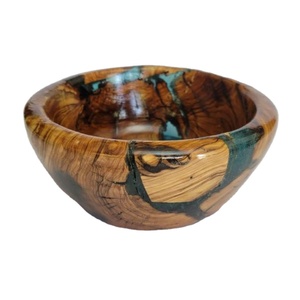 Premium Restaurant Wood and Resin Food <b>Bowl</b> Round Medium Size Teak Wood Ideal for <b>Serving</b> Fruits and Food Elegant Quality Design - Product Image 1