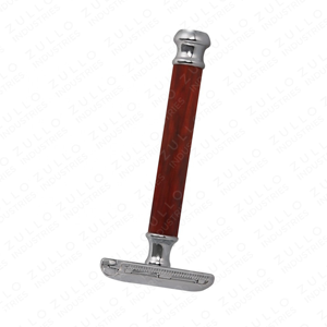 Eco Friendly Wooden Handle Twin Blade Safety Razor Premium Stainless Steel Grooming Tool for <b>Men</b> - Product Image 3