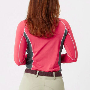 High Quality Women's Equestrian Clothing Short Sleeve Base Layers for Horse Riding Good Quality Lady Equestrian Shirts - Product Image 3