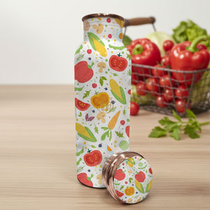 Bouteille d'eau en cuivre pur à motif floral |   Fabricant en gros de gourdes écologiques et étanches pour la salle de sport, le bureau et les voyages - Product Image 1