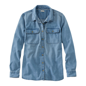 เสื้อเดนิมผ้าฝ้ายสำหรับผู้หญิง สวมใส่สบาย ขายส่ง ปรับแต่งได้ - Product Image 1