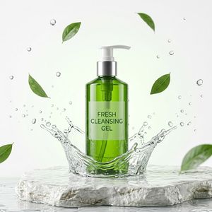 Flacon pompe rond en PET 300 ml, bouteille en plastique verte avec pompe pour shampoing, soins de la peau, emballage cosmétique, fabricant vietnamien - Product Image 4