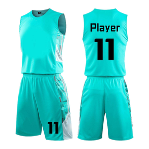 Ensemble de maillots de basket-ball sublimés personnalisés, col en V, sans manches, imprimé géométrique violet, polyester respirant, vêtements d'équipe unisexes - Product Image 6