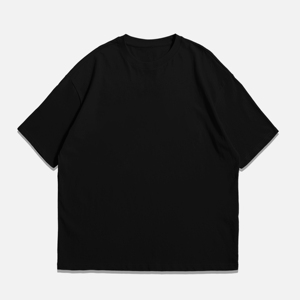 T-shirt Homme Col Rond en Coton Lourd Uni, Coupe Oversize Vintage à Épaules Tombantes, Vente en Gros OEM - Product Image 1