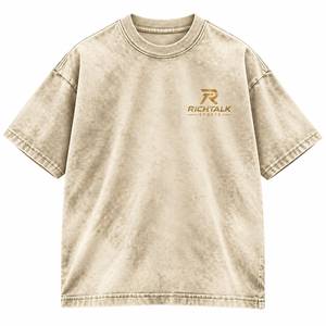 เสื้อยืดโอเวอร์ไซส์ผู้ชาย ผ้าฝ้ายสีดำ ล้างทราย แขนสั้น แต่งขอบตัดกัน คอกลม สตรีทแวร์ แคนวาส สปอร์ตแวร์ - Product Image 6