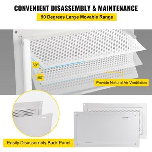 Ventilatore da parete per spazi ristretti, altezza 8 pollici x larghezza 16 pollici, per ventilazione di fondamenta e sottosuolo - Product Image 6
