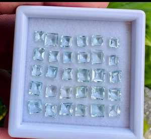 พลอยอะความารีนธรรมชาติทรงสี่เหลี่ยม สีฟ้า สำหรับทำเครื่องประดับ แหวน จี้ ต่างหู ความใสสูง - Product Image 4