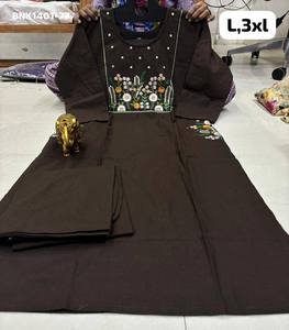 <b>Top</b> Quality Flex Dhabu with Flower-Leaf Thread <b>work</b> Readymade Plazzo-Kurti Set Collection Supplier from Surat At Wholesale Rate - Product Image 4