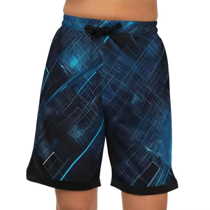 Custom All Over Print Youth Baseball Mesh Shorts Sublimated Polyester Double <b>Layer</b> Kids Sports Basketball Mesh Short - Product Image 2