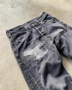 Pantalons en denim streetwear haut de gamme, coupe ample tendance, jeans baggy pour les amateurs de mode et le port quotidien - Product Image 5