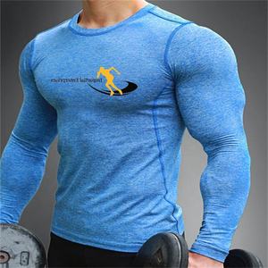 T-shirts de compression unisexes à manches longues en polyester spandex de haute qualité pour le sport - Product Image 5