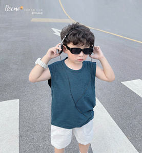 Vêtements pour enfants BEEMO, vente en gros, t-shirt en coton d'été pour garçon, débardeur confortable à manches courtes pour enfants, t-shirts pour garçons - Product Image 1