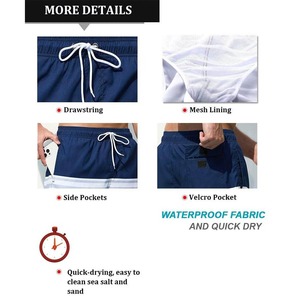 Shorts de bain pour hommes, séchage rapide, anti-plis, style urbain, taille mi-haute élastique, sublimation - Product Image 6