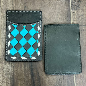 กระเป๋าใส่บัตรหนังลายตารางหมากรุกมือสไตล์ใหม่ที่ใส่นามบัตรสำหรับผู้ชายและผู้หญิงที่ใส่บัตรของขวัญสุดสร้างสรรค์ - Product Image 6