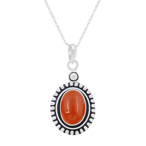 Pendentif ovale en argent sterling 925 de luxe avec cabochon en lapis-lazuli et pierre précieuse bleue gravée, bijoux en argent en gros - Product Image 4