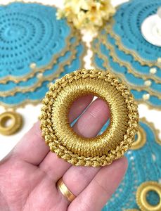 แหวนรองผ้าเช็ดปากโครเชต์ทำมือระดับพรีเมียม ดีไซน์เรียบง่ายมินิมอล สำหรับตกแต่งโต๊ะอาหาร งานแต่งงาน และตกแต่งบ้านอย่างมีสไตล์ - Product Image 4