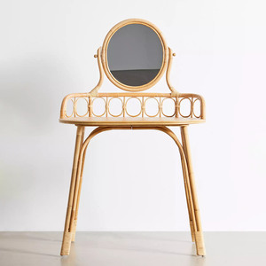Rattan Mirrored Dressing <b>Table</b> Modern Bedroom Furniture Rattan <b>Tables</b> with <b>Mirrors</b> - Product Image 3