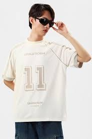 T-shirt streetwear surdimensionné personnalisé pour homme, en coton lourd, manches raglan, impression 3D en relief, t-shirt graphique de haute qualité - Product Image 2
