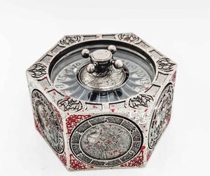Dés rotatifs en métal 7-en-1 gravés sur mesure, avec plaques interchangeables à motifs fantastiques pour Dungeons & Dragons - Product Image 5