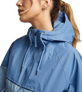 เสื้อแจ็คเก็ตกันลมไนลอนแบบสั่งทำพิเศษสำหรับผู้หญิง สไตล์สตรีทแวร์ ทรงครอป ซิปแบบรูด มีฮู้ด น้ำหนักเบา กันน้ำ ไซส์พลัส สำหรับกิจกรรมกลางแจ้ง - Product Image 5