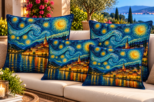 Housse de coussin rectangulaire avec motif de nuit étoilée de Van Gogh, taie d'oreiller artistique, décoration moderne pour la maison - Product Image 1