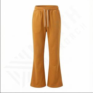Pantalon de survêtement taille basse personnalisé nouveau pantalon évasé de sport pantalon de survêtement de couleur unie pour femmes pantalon de nettoyage décontracté hiver vente en gros - Product Image 2