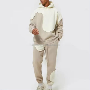 Survêtement de jogging en coton de haute qualité pour hommes avec broderie personnalisée Survêtement d'hiver à capuche en polaire technique grande taille délavé à l'acide - Product Image 5