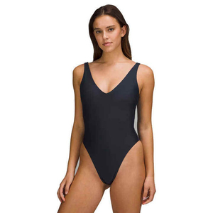 New Top Trending Women's One Piece Swimdress Plaid Front Sleeveless Summer Casual Custom Printed Breathable Quick Dry Swimwear - Product Image 2