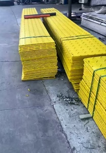 Havy Duty Flexible HDPE/UHMWPE滑り止めテクスチャ耐火防水構造一時的複合地マット草 - Product Image 6