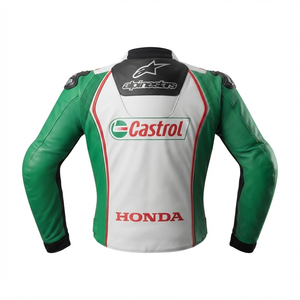 Men’s Zonda Cowhide Leather <b>Racing</b> <b>Jacket</b>/Chaqueta MotoCP Style CE Level 2 Armor Motorcycle Track Riding Protective Gear CE - Product Image 2