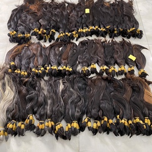 Extensions de cheveux humains, cheveux humains, simples, en vrac, usine, Double cuticule alignée, vierges, russes, Remy, bon marché, vente en gros - Product Image 1