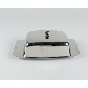 Boîte à beurre de luxe en acier inoxydable avec couvercle, boîte à beurre en métal de qualité alimentaire, organisateur de cuisine en acier 18/10 - Product Image 2