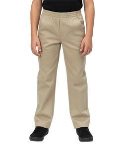 Pantalon d'école gris, taille élastique, pantalon uniforme pour garçons, coupe droite, tissu sergé confortable, uniforme scolaire. - Product Image 6