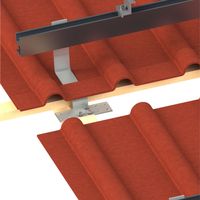 Crochet de fixation solaire pour toit en tuiles Jinda JD-FT-SH6 SUS304, support PV en acier inoxydable robuste, résistant aux vents de 60 m/s et aux charges de neige de 1,4 KN/m.