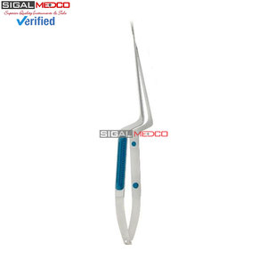 Micro-ciseaux droits à baïonnette, tranchants et à pointe arrondie, 215 mm (8,12 pouces), instrument chirurgical neurologique de précision en acier inoxydable - Product Image 3