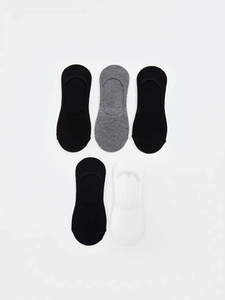 Modern Minimalist Plain Low Cut <b>Socks</b> Men Deep Silicone <b>Grip</b> Solid Color Heavy Duty Knit Training Sports Liners - Product Image 2