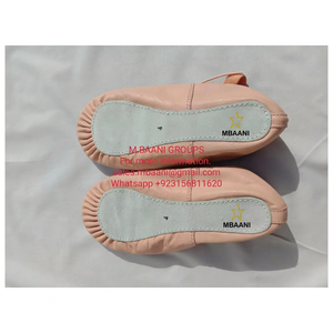 Zapatos de ballet suaves MBAANI, parte superior de cuero genuino, forro de algodón, zapatos de baile planos para mujer - Product Image 5