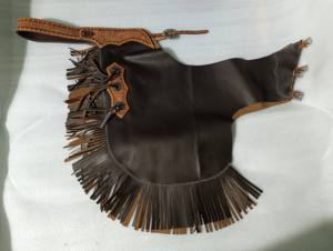 ROYAL INTERNATIONAL Premium Leather Western <b>Riding</b> <b>Chaps</b> Custom Cowboy Style Equestrian Horse <b>Riding</b> Gear - Product Image 2