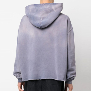 เสื้อฮู้ดดี้ผู้ชายแบบย้อมสีเอซิด ขายตรงจากโรงงาน ปี 2026 รับทำโลโก้ สีพื้น - Product Image 4