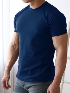 T-shirts de sport pour hommes, coupe classique, séchage rapide, respirants, entraînement en salle de sport, haute qualité, compression, 210g, décontractés, 100% coton - Product Image 3