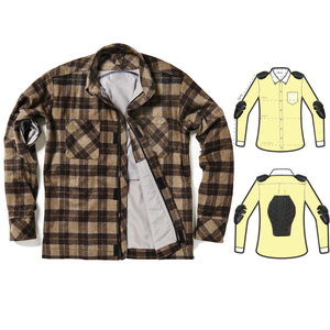 <b>Men's</b> Full Sleeve Plaid Flannel Motorcycle <b>Shirts</b> Protective <b>Padding</b> Windproof Breathable Quick Dry Summer Printed Winter Adult - Product Image 1