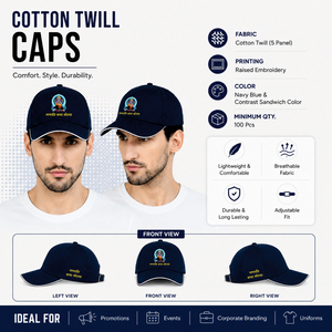 Casquette de baseball unisexe personnalisée en sergé de coton, à visière incurvée, broderie en relief, 5 panneaux, réglable par Velcro, respirante, pour promotions et événements - Product Image 5