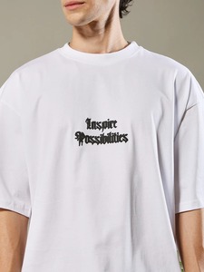 Camiseta Oversize para Hombre, de Algodón, Manga Corta, Hombros Caídos, Estilo Casual, con Gráfico Abstracto, Streetwear, Top Holgado - Product Image 5
