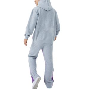 Chándales bordados de lana de algodón 100%, pantalones de chándal acampanados de algodón, trajes de lavado ácido de chándal, trajes de chándal 2026 HI - Product Image 6