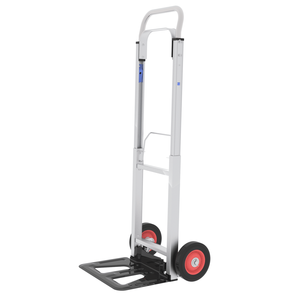 Carrello Pieghevole Robusto con Manico Telescopico in Alluminio e Ruote, Carrello Portatile Richiudibile - Product Image 5
