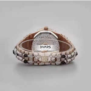 นาฬิกาฮิปฮอปแบบ unisex ประดับเพชร VVS1 ระดับ Bussdown Moissanite หรูหรา ประดับเพชรเต็มเรือน ระบบควอตซ์ Miyota 9015 หน้าปัดขนาด 20 มม. - Product Image 4