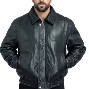 Chaqueta de Cuero Clásica para Hombre, con Cuello Alto de Lona, Logotipo Frontal, Diseño Moderno y Vanguardista de Alta Calidad, Impermeable y Transpirable - Product Image 6