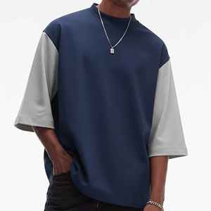 Camisetas de Hombre Estilo Hip Hop Extra Grandes, Recién Llegadas, Hombros Caídos, Cuello Redondo, Manga Corta, Corte Holgado, 100% Algodón, Tallas Grandes - Product Image 4