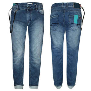 Men's High Quality Customized Denim Jeans High Waist Solid Pattern Winter Washed Regular Fit 100% Cotton Straight From Pakistan - Product Image 5